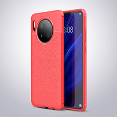 Soft Silicone Gel Leather Snap On Case Cover for Huawei Mate 30 Pro Red