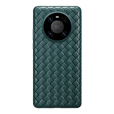 Soft Silicone Gel Leather Snap On Case Cover for Huawei Mate 40 Midnight Green