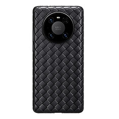 Soft Silicone Gel Leather Snap On Case Cover for Huawei Mate 40E Pro 5G Black