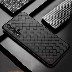 Soft Silicone Gel Leather Snap On Case Cover for Huawei Nova 5 Black