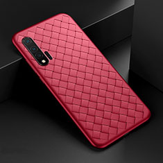 Soft Silicone Gel Leather Snap On Case Cover for Huawei Nova 6 5G Red