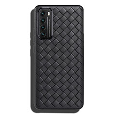 Soft Silicone Gel Leather Snap On Case Cover for Huawei Nova 7 5G Black