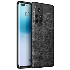 Soft Silicone Gel Leather Snap On Case Cover for Huawei Nova 8 Pro 5G Black