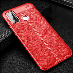 Soft Silicone Gel Leather Snap On Case Cover for Huawei Nova Lite 3 Plus Red