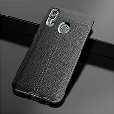 Soft Silicone Gel Leather Snap On Case Cover for Huawei P Smart (2019) Black