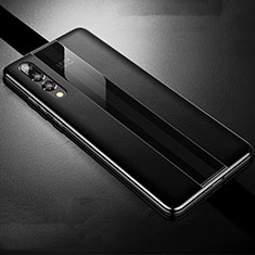 Soft Silicone Gel Leather Snap On Case Cover for Huawei P20 Pro Black