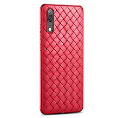 Soft Silicone Gel Leather Snap On Case Cover for Huawei P20 Red