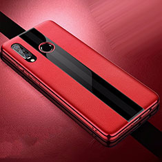 Soft Silicone Gel Leather Snap On Case Cover for Huawei P30 Lite New Edition Red