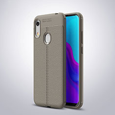 Soft Silicone Gel Leather Snap On Case Cover for Huawei Y6 (2019) Gray