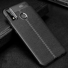 Soft Silicone Gel Leather Snap On Case Cover for Huawei Y8s Black