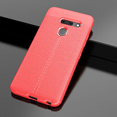 Soft Silicone Gel Leather Snap On Case Cover for LG G8 ThinQ Red
