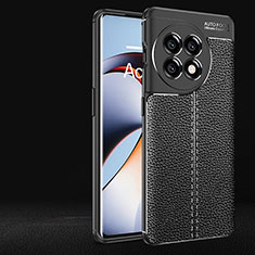 Soft Silicone Gel Leather Snap On Case Cover for OnePlus 11R 5G Black