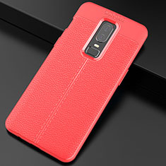 Soft Silicone Gel Leather Snap On Case Cover for OnePlus 6 Red