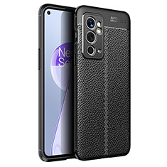 Soft Silicone Gel Leather Snap On Case Cover for OnePlus 9RT 5G Black
