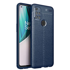 Soft Silicone Gel Leather Snap On Case Cover for OnePlus Nord N10 5G Blue