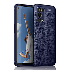 Soft Silicone Gel Leather Snap On Case Cover for OnePlus Nord N200 5G Blue