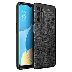 Soft Silicone Gel Leather Snap On Case Cover for Oppo A16s Black
