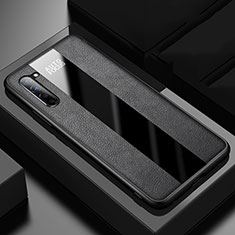 Soft Silicone Gel Leather Snap On Case Cover for Oppo F15 Black