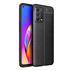Soft Silicone Gel Leather Snap On Case Cover for Oppo F19 Black