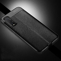 Soft Silicone Gel Leather Snap On Case Cover for Oppo Find X2 Black