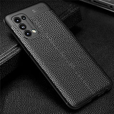 Soft Silicone Gel Leather Snap On Case Cover for Oppo Find X3 Lite 5G Black