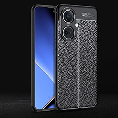 Soft Silicone Gel Leather Snap On Case Cover for Oppo K11 5G Black