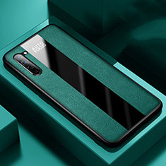 Soft Silicone Gel Leather Snap On Case Cover for Oppo K7 5G Green