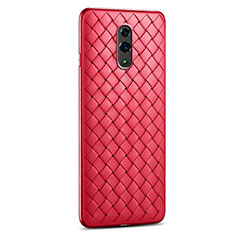 Soft Silicone Gel Leather Snap On Case Cover for Oppo Reno Red