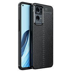 Soft Silicone Gel Leather Snap On Case Cover for Oppo Reno7 Pro 5G Black
