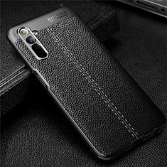 Soft Silicone Gel Leather Snap On Case Cover for Realme 6s Black