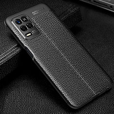 Soft Silicone Gel Leather Snap On Case Cover for Realme 8s 5G Black