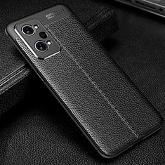 Soft Silicone Gel Leather Snap On Case Cover for Realme GT2 Pro 5G Black