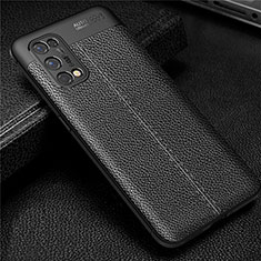 Soft Silicone Gel Leather Snap On Case Cover for Realme V15 5G Black
