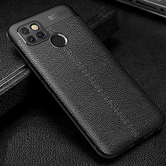 Soft Silicone Gel Leather Snap On Case Cover for Realme V3 5G Black
