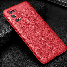 Soft Silicone Gel Leather Snap On Case Cover for Realme X7 Pro 5G Red
