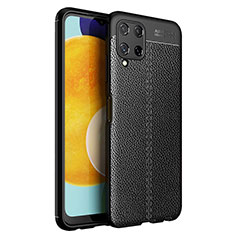 Soft Silicone Gel Leather Snap On Case Cover for Samsung Galaxy A22 4G Black