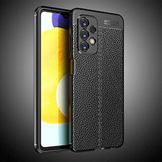 Soft Silicone Gel Leather Snap On Case Cover for Samsung Galaxy A23 4G Black