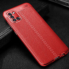 Soft Silicone Gel Leather Snap On Case Cover for Samsung Galaxy A31 Red
