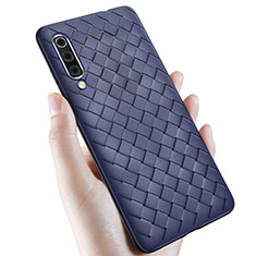 Soft Silicone Gel Leather Snap On Case Cover for Samsung Galaxy A70S Blue