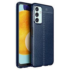 Soft Silicone Gel Leather Snap On Case Cover for Samsung Galaxy F23 5G Blue