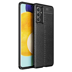 Soft Silicone Gel Leather Snap On Case Cover for Samsung Galaxy M14 5G Black