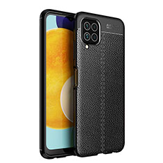 Soft Silicone Gel Leather Snap On Case Cover for Samsung Galaxy M32 4G Black