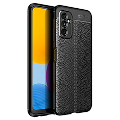 Soft Silicone Gel Leather Snap On Case Cover for Samsung Galaxy M52 5G Black