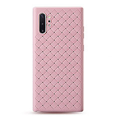Soft Silicone Gel Leather Snap On Case Cover for Samsung Galaxy Note 10 Plus Rose Gold