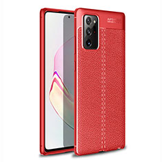 Soft Silicone Gel Leather Snap On Case Cover for Samsung Galaxy Note 20 Ultra 5G Red