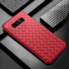 Soft Silicone Gel Leather Snap On Case Cover for Samsung Galaxy Note 8 Red