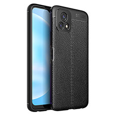Soft Silicone Gel Leather Snap On Case Cover for Vivo iQOO U3x 5G Black