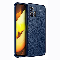 Soft Silicone Gel Leather Snap On Case Cover for Vivo T1 5G India Blue