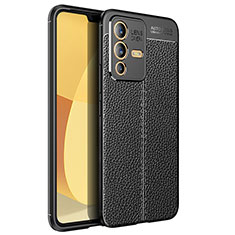 Soft Silicone Gel Leather Snap On Case Cover for Vivo V23 5G Black