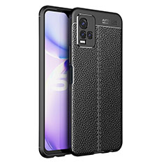 Soft Silicone Gel Leather Snap On Case Cover for Vivo Y21t Black